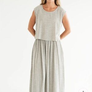 Carly Jean Los Angeles Linnae Striped Linen Maxi Skirt